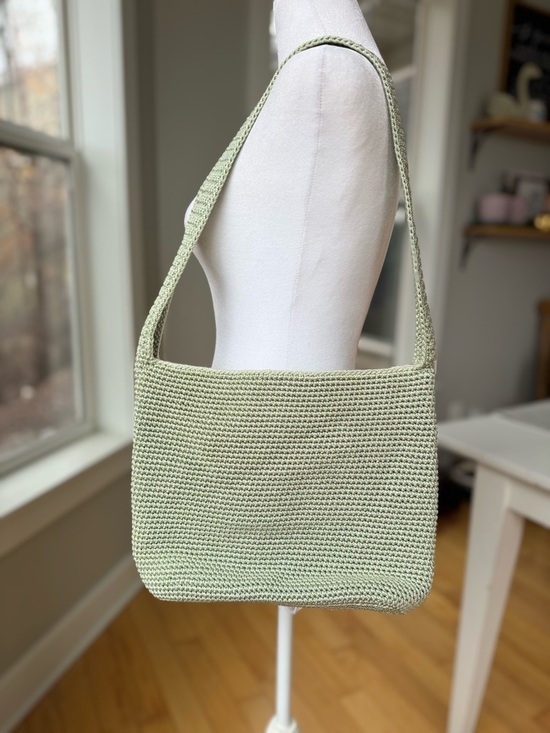 The Sak Handbags - The Sak Mint Sage Green Crochet Shoulder Bag Purse